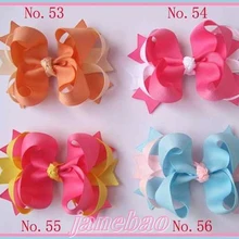 Новинка, 80 шт., 3,5-4 дюйма, кольцо для волос, банты, пестрая заколка для девочек, изысканные банты для волос
