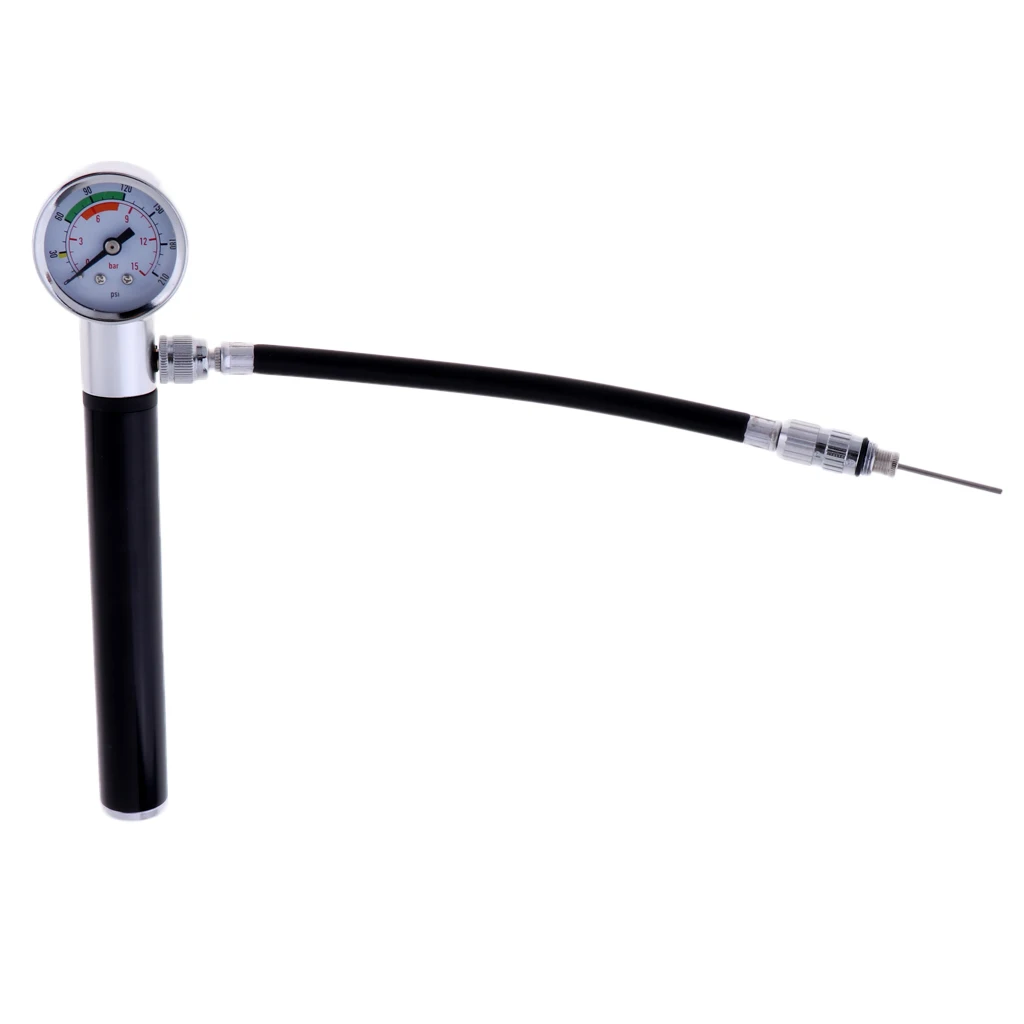 Bike Cycling 16 in 1 Multi Hex Spoke Wrench Screwdriver Bicycle Tire Repair Tools Kit Set Tyre Air Pump Inflator with Gauge