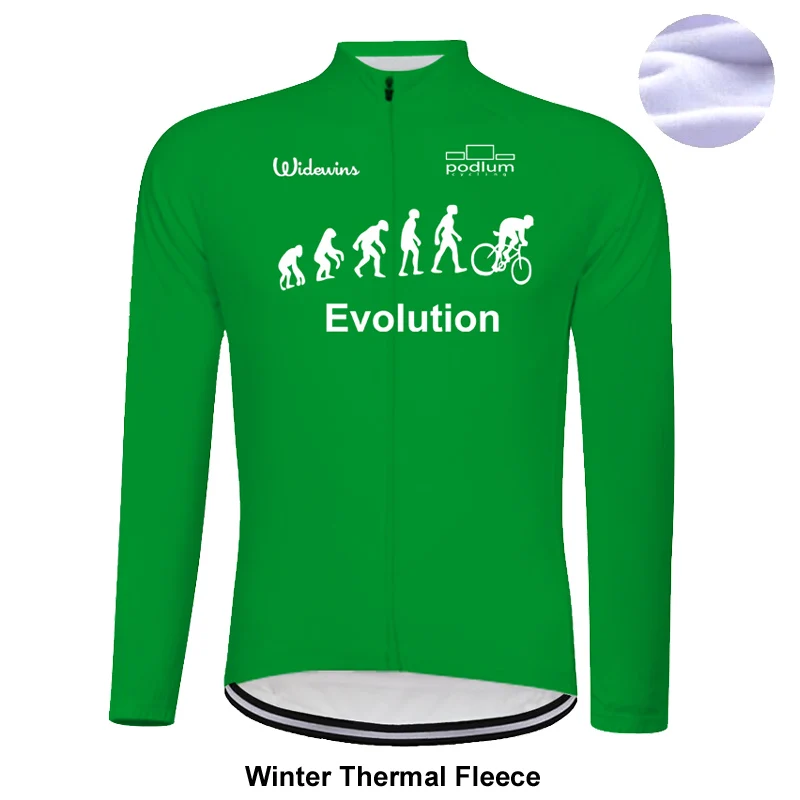Эволюция инопланетян мягкий термальный флис Велоспорт Джерси с длинным рукавом MTB велосипед рубашка дорожный Велоспорт зимняя спортивная одежда 8011 - Цвет: pic color