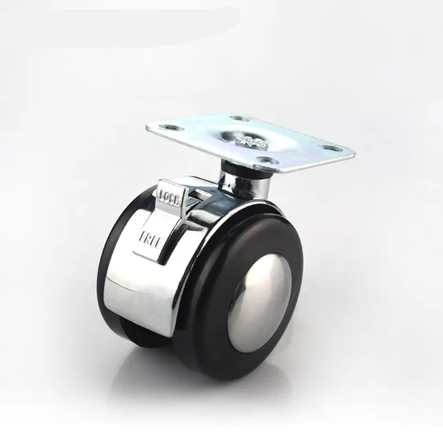 4pcs Furniture Caster Alloy 1 5 Inch Flat Wheels Steering 4pcs Furniture Caster Alloy 1 5 Inch Flat Wheels Steering Small Coffee Table Sofa Wheel With Brake