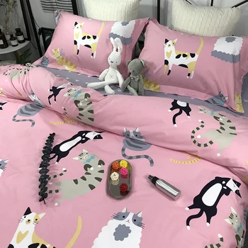 

[MPK Store] Cat Design Duvet Cover Sets, 4 Pieces