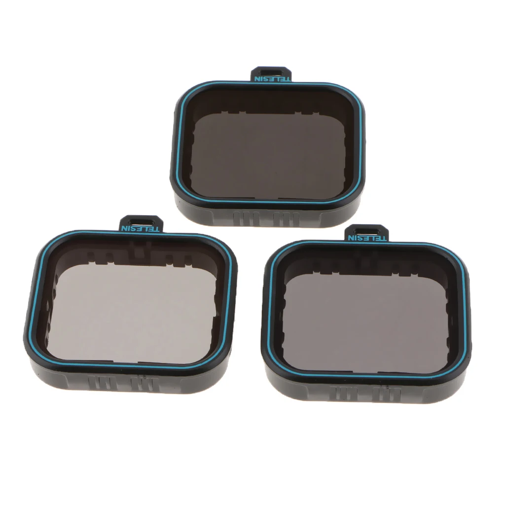 ND Filter Set for GoPro Hero 7 6 5 Camera Lens Repair Part Dustproof Protection ND4 ND8 ND16 3 In 1
