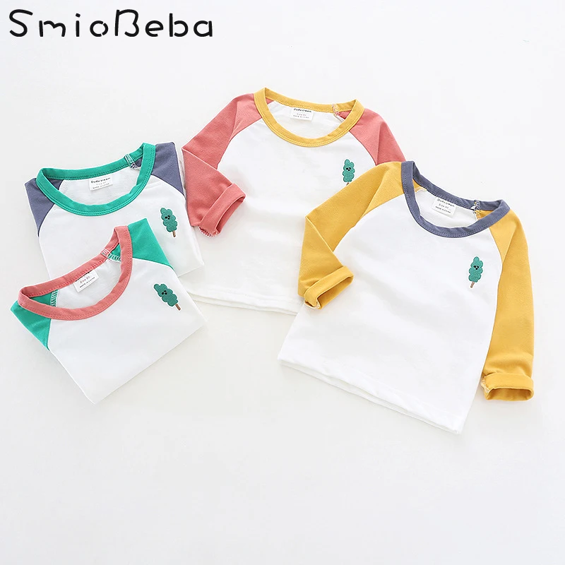 

Autumn Embroidery Baby Shirts Kids Girls' Korean Boys Shoulder Sleeve Boys Shirt Long Sleee Cotton Children's Autumn Top Shirt