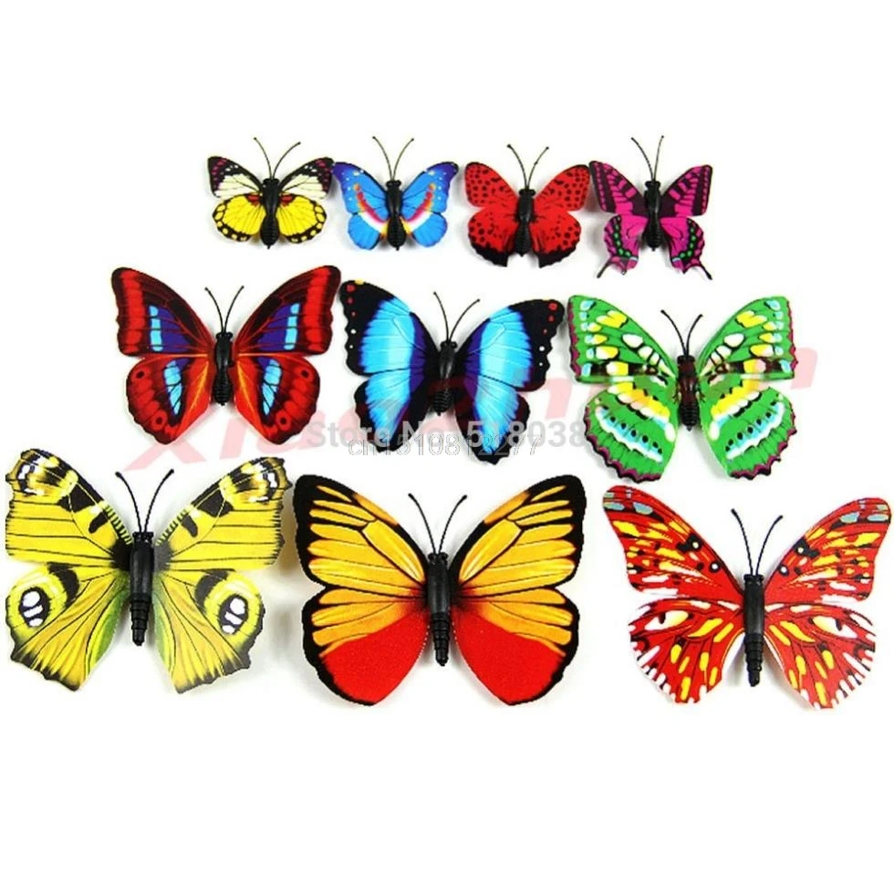 

3D Butterfly Fridge Magnets Magnetic Sticke Room Wall Decoration 12pcs M10 dropshipping