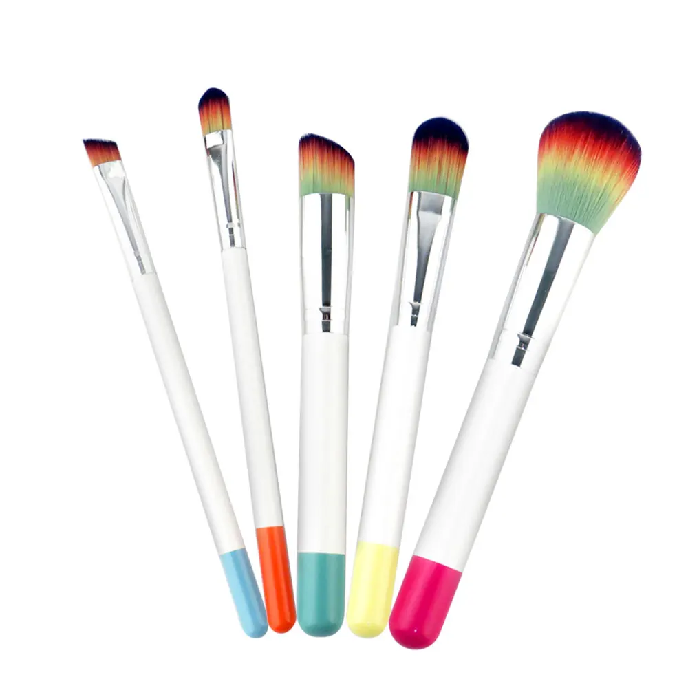 

Top Quality Face Brush 2017 Blush Brush Candy Colors Fashion Cosmetic Eye Shadow Brush Wooden Handle Foundation Brush