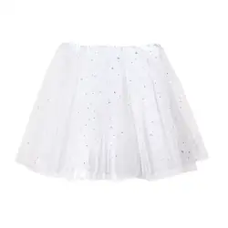 Сетчатая мини-юбка со звездами и блестками; плиссированная юбка-пачка для взрослых; балетная юбка; короткие юбки для танцев; Тюлевая юбка;