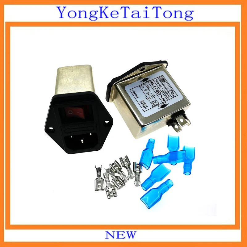 

2PCS/LOT EMI Filter CW2B-06A-T CW2B-03A-T CW2B-10A-T 3A 6A 10A 115/250V 60/50HZ CW2B