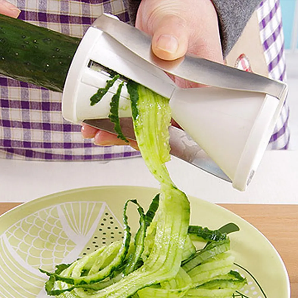 Нержавеющая сталь нож Овощной Спираль Slicer Cutter Овощной Spiralizer терка для огурец морковь Творческий Кухня салат инструмент