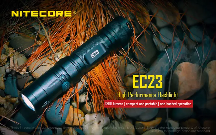Lanterna com 18650 Nitecore Cree e2 1800 lm Led Lanterna Feixe Distância 255 Metro Luz Bateria Inteligente Tocha Ec23 Xhp34 hd 11 Cheap Lanternas