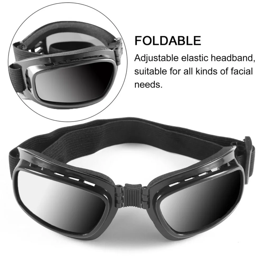 New Folding Vintage Motorcycle Glasses Windproof Dustproof Ski Goggles