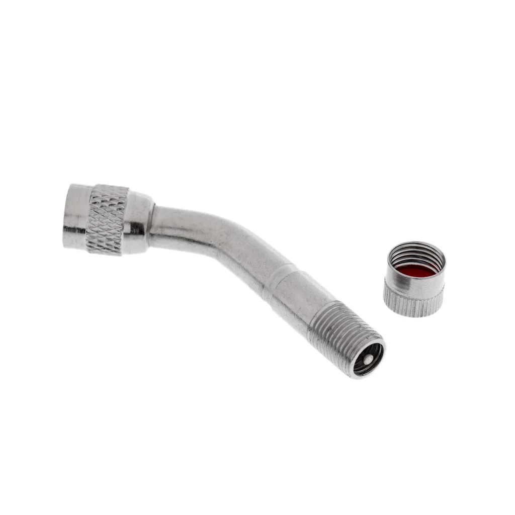 2 Pieces Air Tyre Valve Extension Adapter 45/90/135 Degree for Car Truck Motorcycle Bike Scooter High Quality Copper
