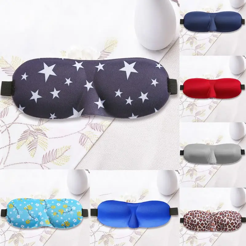 

3D Contoured Sleep Mask Star Floral Eyeshade Cover Portable Adjustable Blindfold