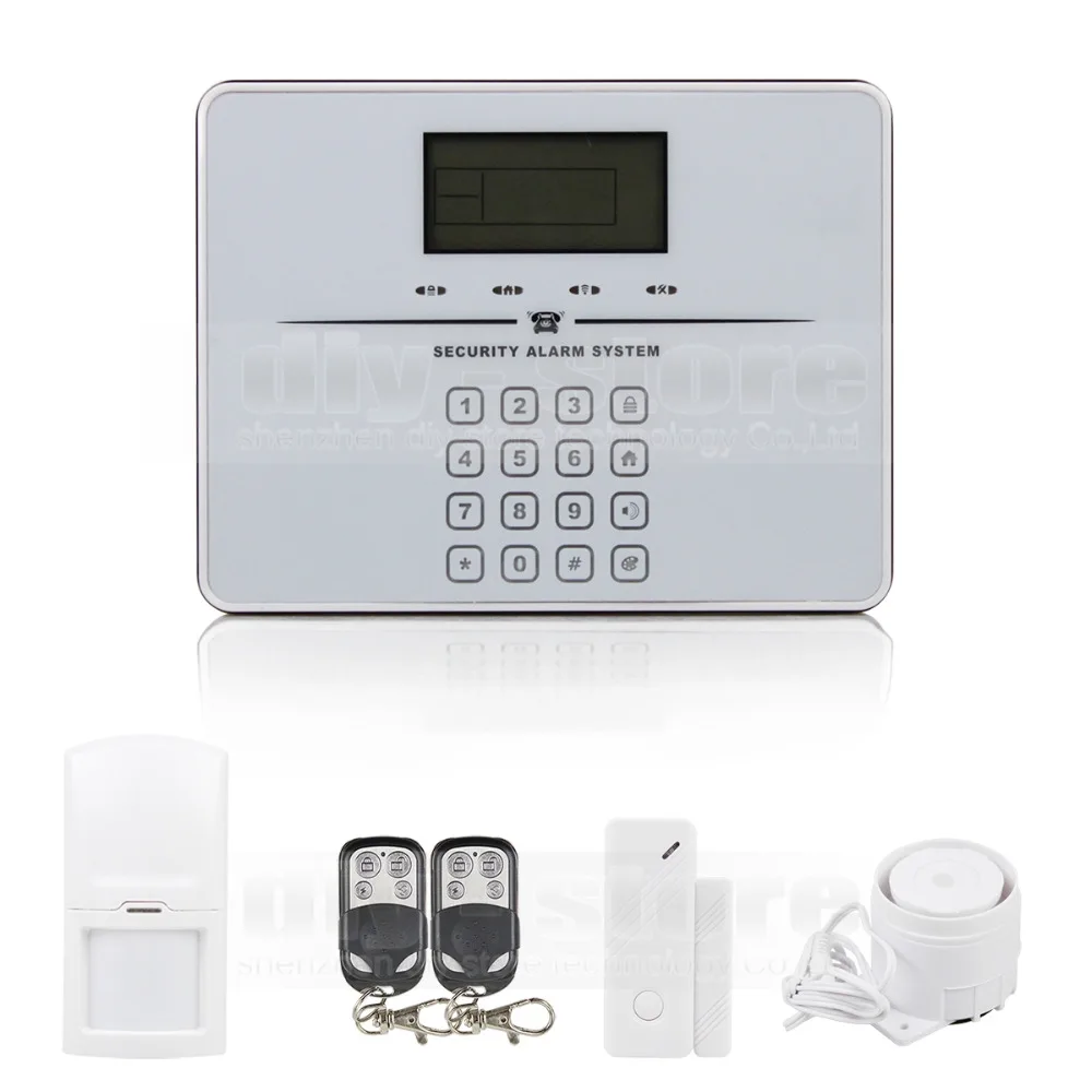 DIYSECUR Touch Keypad Wireless GSM PSTN Intercom Mornitor House Intruder font b Alarm b font System