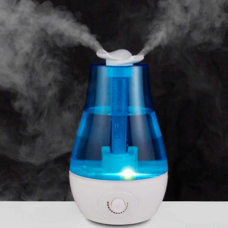 

3L Air Humidifier With LED Night Lights High Capacity Double Spray Mini Ultrasonic Aroma Diffuser