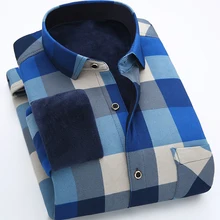 2017 New Arrival font b Men s b font shirt Long Sleeve Shirt Mens Warm Shirts
