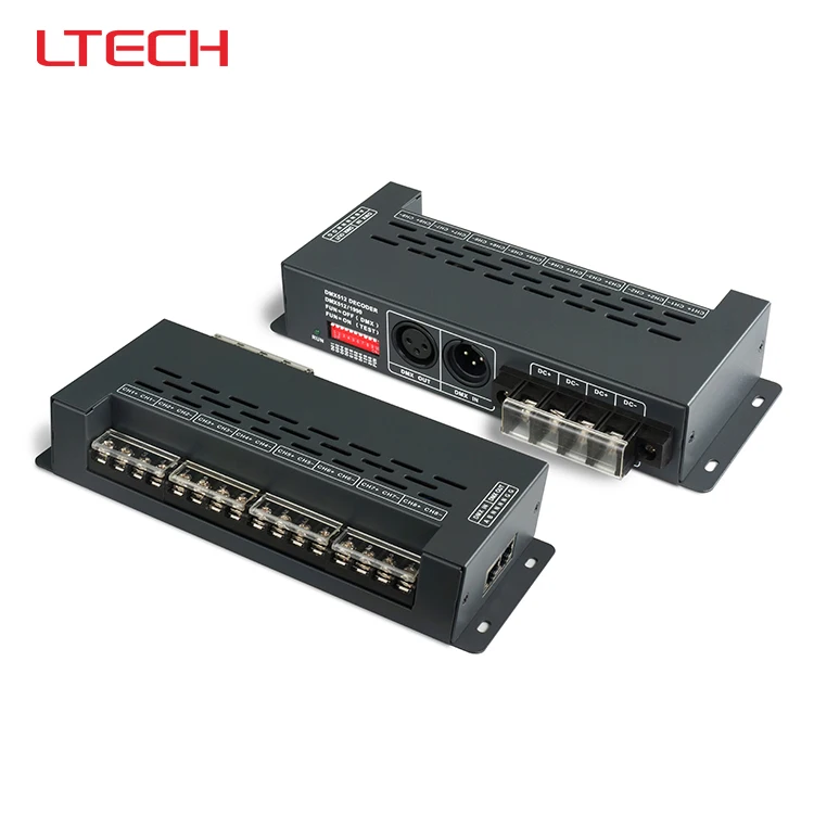 

LT-898 DMX512 CV Led Decoder;DC5-24V input;6a*8CH output for single color/bi-color/rgb rgbw led strip lights