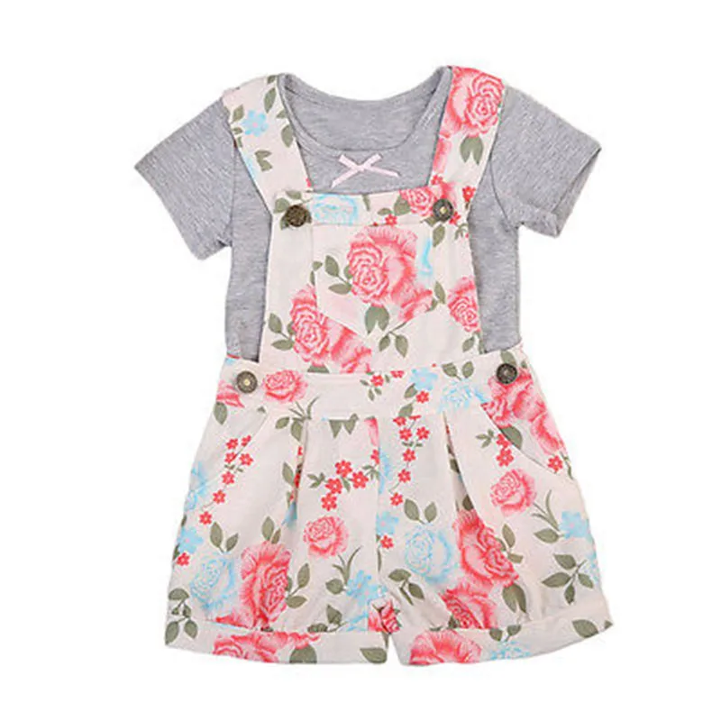 Cute Newborn Infant Carters Kid Baby Girl Clothes Cotton T-shirt Floral Romper Lovely Jumpsuit Outfit 2PCS Cute Newborn Infant Carters Kid Baby Girl Clothes Cotton T-shirt Floral Romper Lovely Jumpsuit Outfit 2PCS