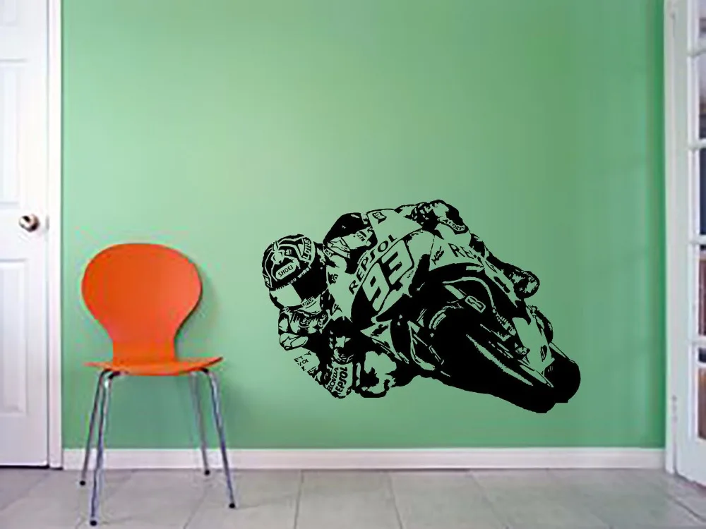 DIYWS виниловые наклейки на стены для мотоцикла, мотоцикла, мотора ...