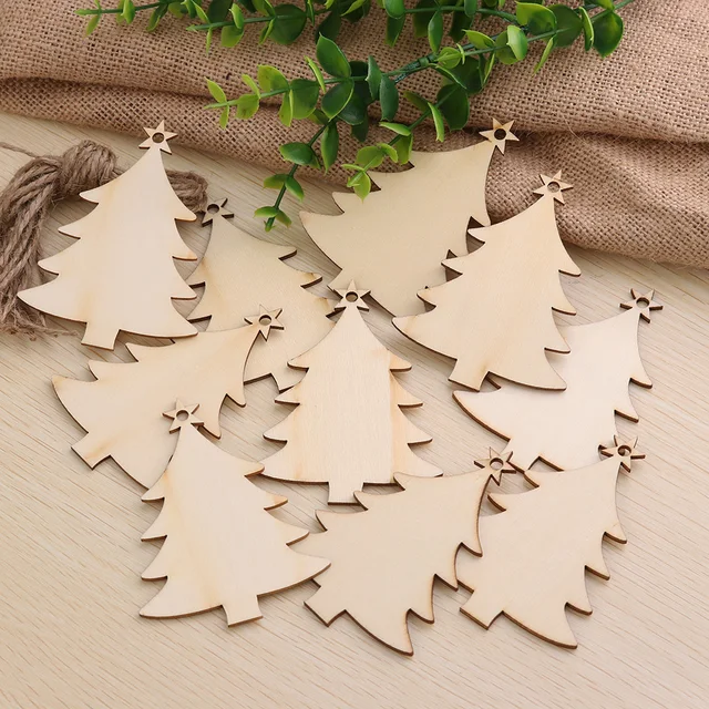 10 Pcs Christmas Tree Decor Deer Snowman Angel Wood 10 Pcs Christmas Tree Decor Deer Snowman Angel Wood Ornament Diy Xmas Hanging