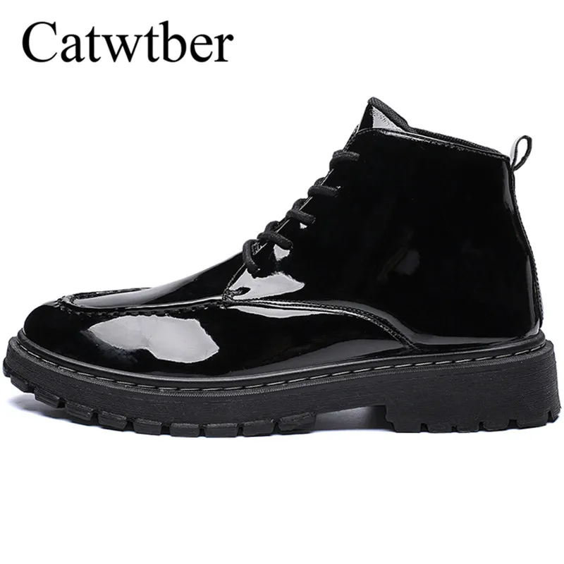 

Catwtber Winter Men Boots High Quality Split Leather Snow Boots Casual Men Shoes Fashion Rubber Ankle Boots Shoes Men Outdoor