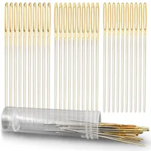 Sharp-Tool Stitching Crafts Sewing-Needle Embroidery Pointed-Prism Gold-Tail Pint 