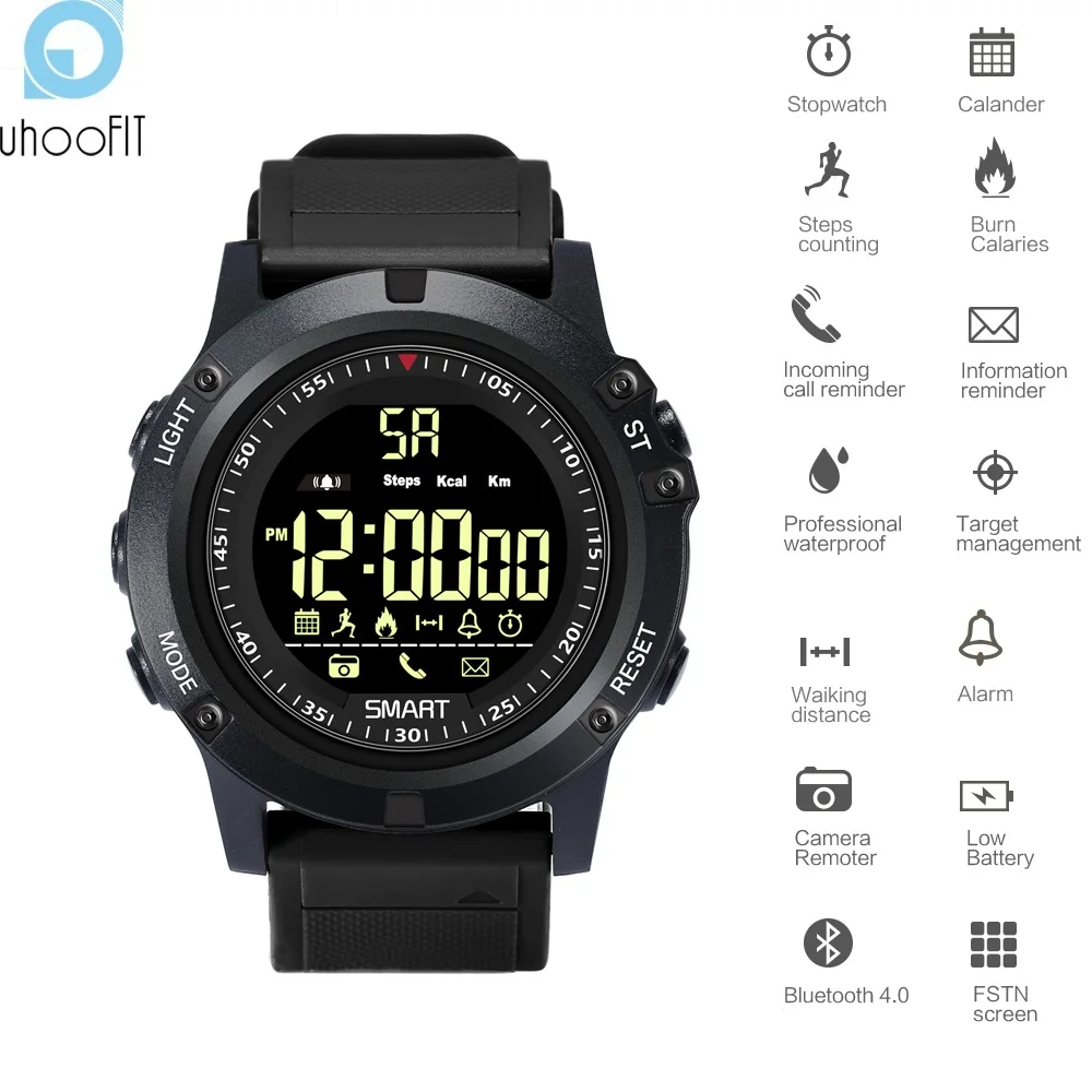 Спортивные часы UHOOFIT DX17s Bluetooth умные для мужчин 50 м водонепроницаемые шагомер