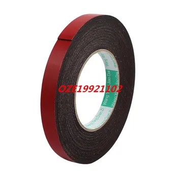 

10M 15mm x 1mm Dual-side Adhesive Shockproof Sponge Foam Tape Red Black