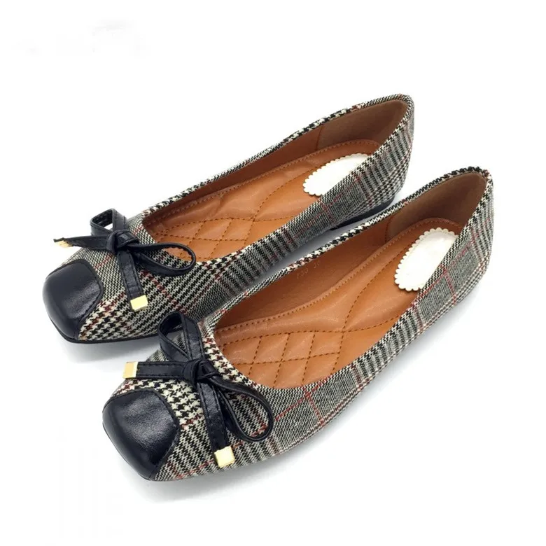 CEYANEAOWomen/Балетки на плоской подошве; женские тонкие туфли без застежки; сезон весна-осень; Женская рабочая обувь; Zapatos MujerE803 - Цвет: Черный
