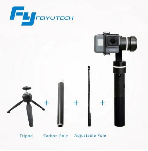 

Feiyu G5 Handheld Gimbal for GoPro HERO5 5 4 Xiaomi yi 4k SJ AEE Action Cams Splashproof Bluetooth-enabled control Humanized G5