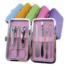 10 шт./набор, 7 шт. маникюрный набор для ухода за ногтями Маникюрный Инструмент дорожные наборы для стрижки и удаления волос чехол