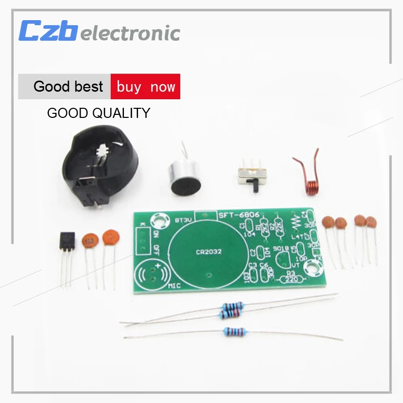 Fm частотный модуляционный беспроводный модуль микрафона DIY Kit FM передатчик платы