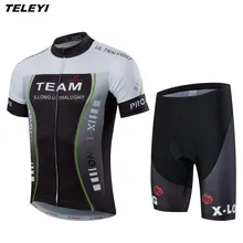 Новое черное Велосипедное Джерси Мужская велосипедная одежда Ropa Ciclismo велосипедные Джерси шорты набор MTB Топ велосипедные рубашки быстросохнущая