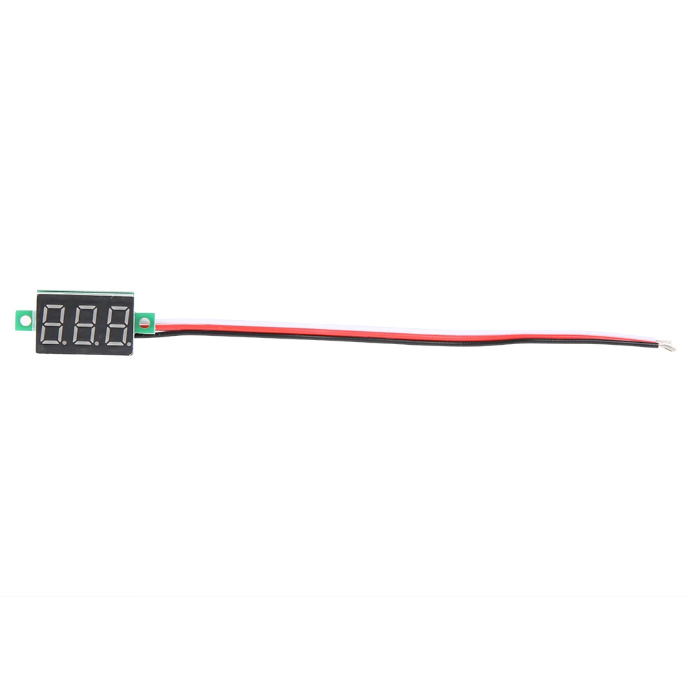 0,36 дюйма, DC 0-100 в, Мини цифровой вольтметр, синий/красный/зеленый светодиодный дисплей, вольтметр, панель, индикатор напряжения, 3 провода