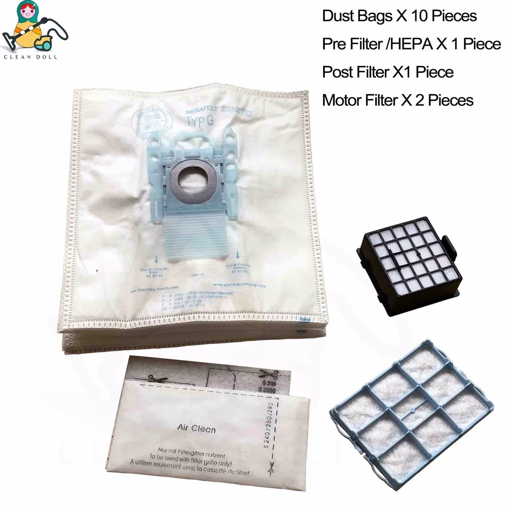 Замена HEPA фильтр типа G мешки для BOSCH мешок пыли BSG62185/04 GL 30 BSGL3 аксессуары пылесоса