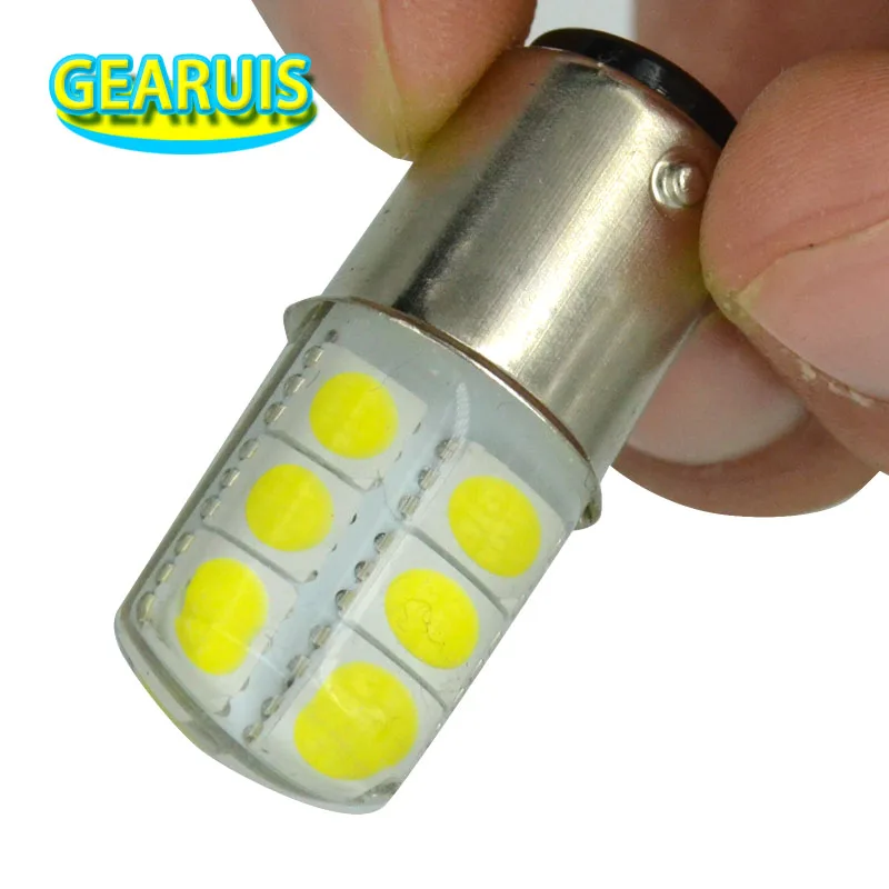 100 шт. P21/5 Вт S25 1157 силиконовый BAY15D 12 SMD 5050 светодиодный 2 Вт, холодный белый свет 8000 K Авто сигналы стояночного тормоза лампочка габаритов 12 V