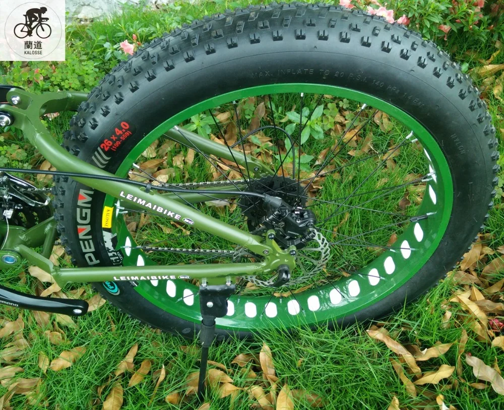 Excellent Kalosse Folding aluminum  frame   Snow/beach   folding bicycle  26*4.0 inch   21/24/27/30 speed  26*17inch  mountain bicycle 4