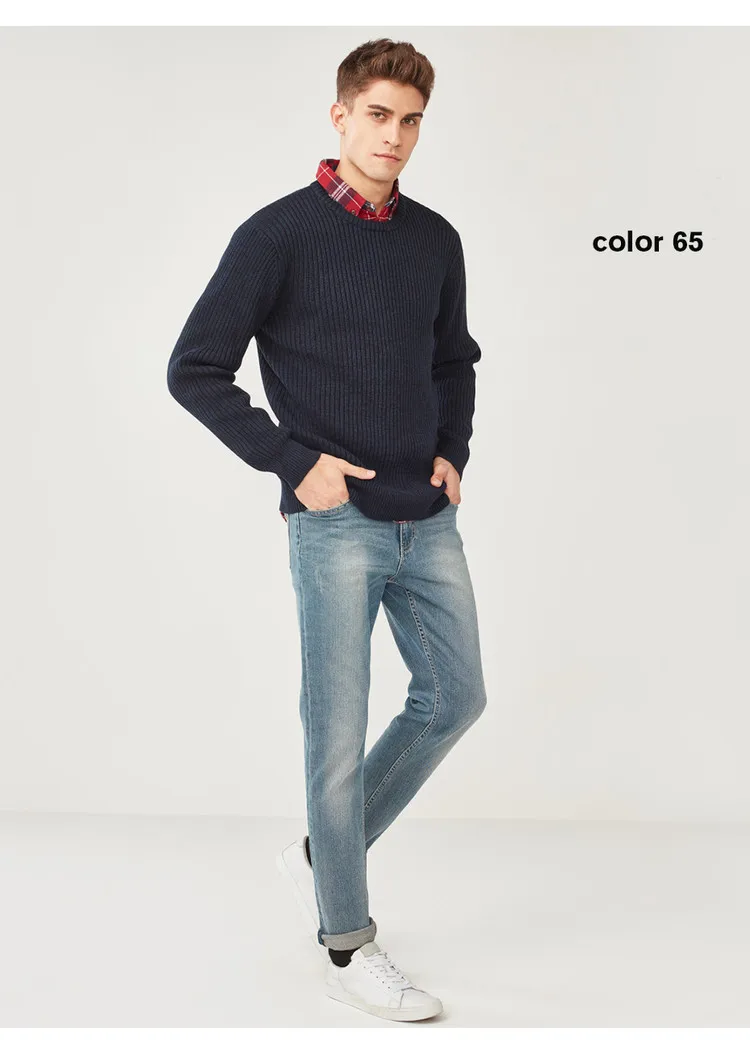 Giordano мужской свитер из натурального хлопка,данная модель имеет три варианта окраса