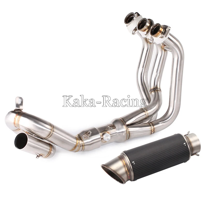 

Motorcycle Exhaust Pipe Muffler Slip-On Full System Front Connect Link Header Pipe with Exhaust For Yamaha MT09 MT-09 FZ09 FZ-09