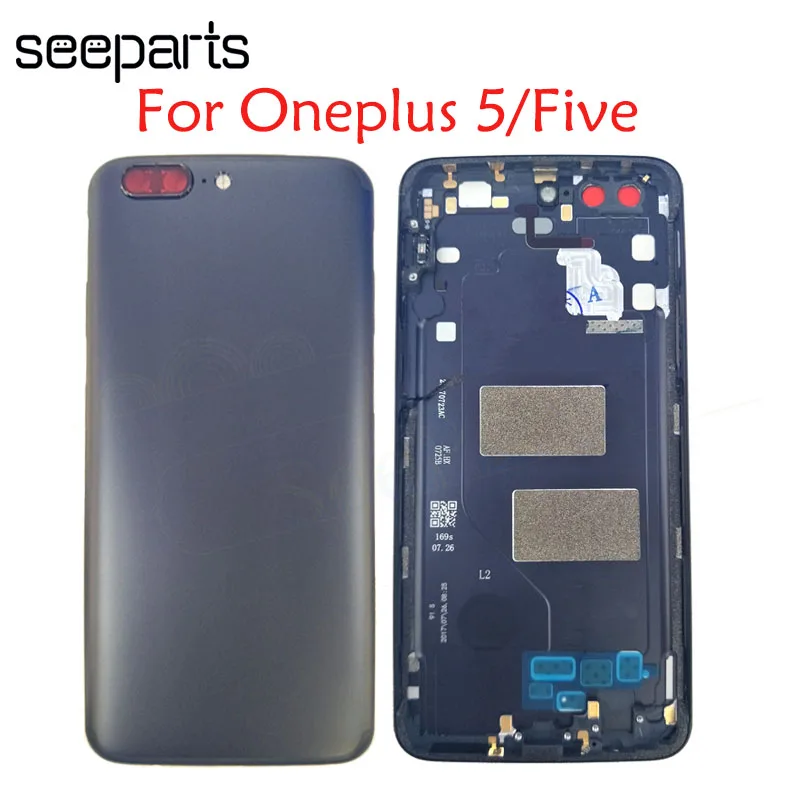 

5.5" For Oneplus 5 Back Battery Cover Rear Door Housing Case Middle Chassis Replacement For Oneplus Five Housing + Camera Lens