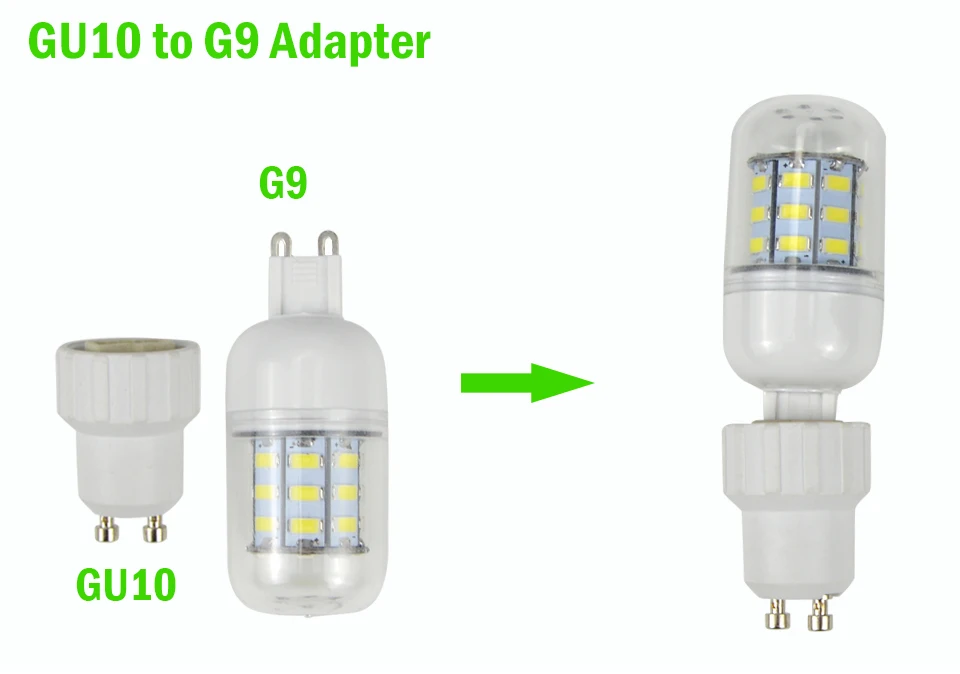 1 шт. GU10 для G9 огнеупорные Материал держатели-преобразователи для ламп преобразование гнезда адаптер свет база Тип лампы