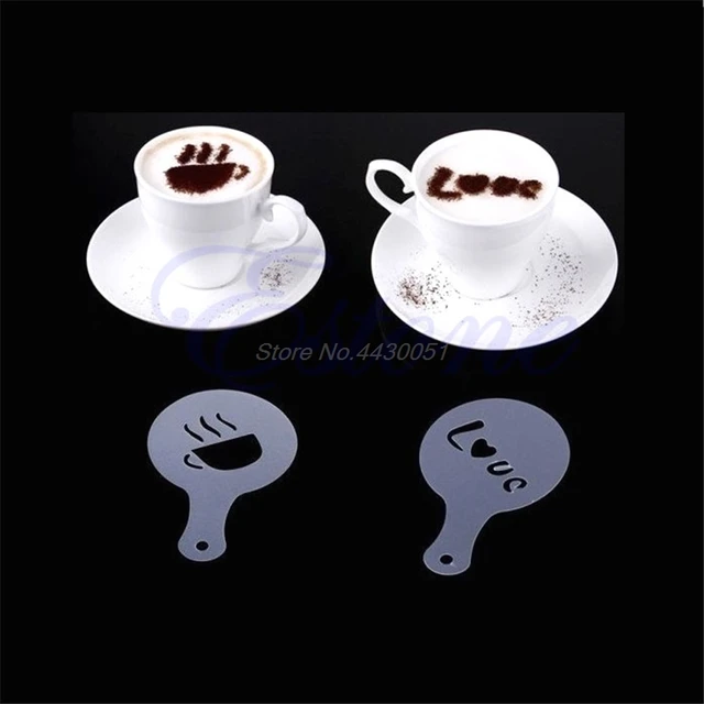 Best Price 16Pcs/Set Coffee Cake Milk Mold Cupcake Stencil Template Coffee Barista Cappuccino Template Gusto Strew Pad Duster Spray Tools Best Price 16Pcs/Set Coffee Cake Milk Mold Cupcake Stencil Template Coffee Barista Cappuccino Template Gusto Strew Pad Duster Spray Tools