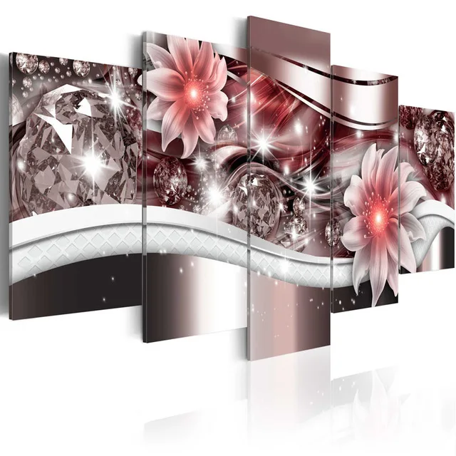 5-Pieces-Canvas-Painting-Exquisite-diamond-background-beautiful-Red-flowers-Paintings-Modern-Wall-Pictures-Framed-PJMT.jpg_640x640
