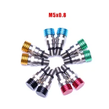 1 Pair Motorcycle font b Motorbike b font M5X0 8 Fork Air Pressure Bleeder Valves For