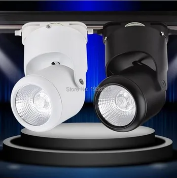 

Adjustabel Dimmable LED Indoor Lighting Track Rail Lamps 15W 20W COB LED Ceiling Downlight 110V 220V Warm /Cool White Home Light