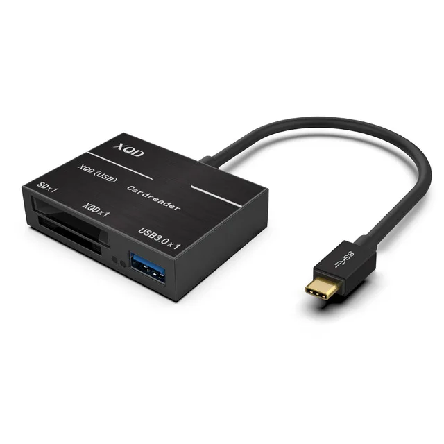 USB 3,0/Тип C USB C XQD SD кард-ридер 500 МБ/с. высокое Скорость Камера комплект адаптер для sony м/G серии Nikon для Lexar USB карта XQD - Цвет: Type C Black