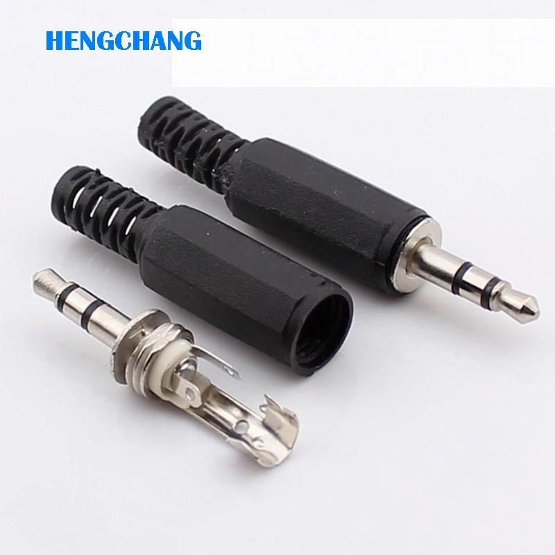 

Free shipping 3Pins 3.5mm plug RCA Connector RCA plug 3.5 jack Stereo Headset Dual Track Headphone 10pcs/lot