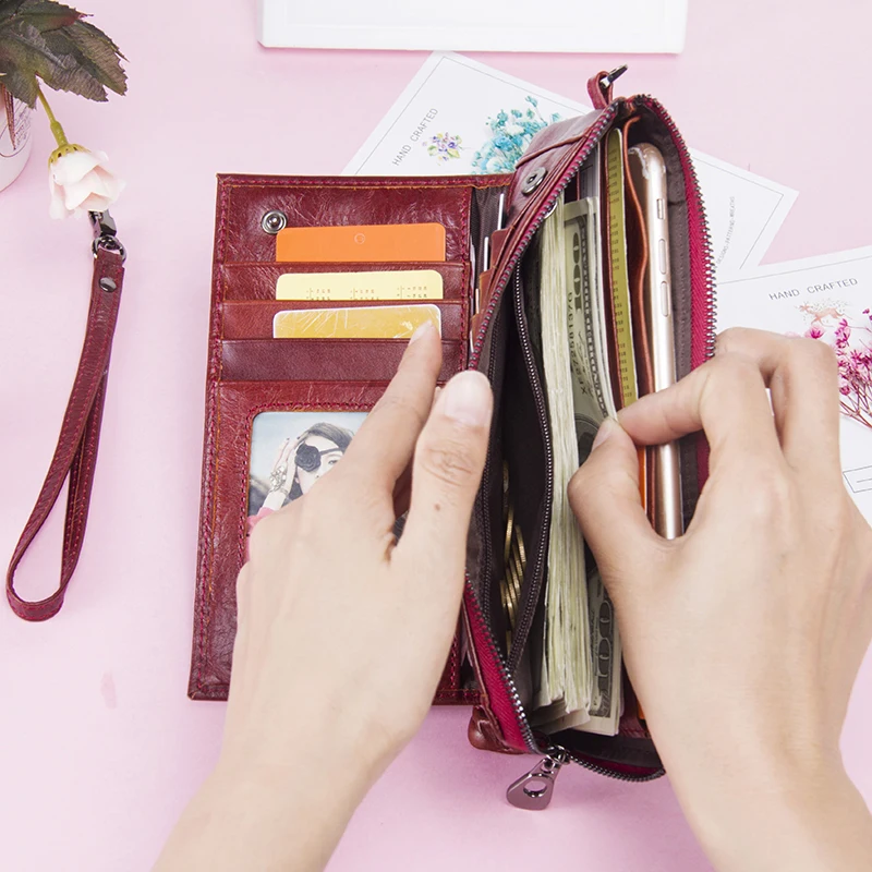Portafoglio Donna In Pelle PU Con Doppia Cerniera - Porta Monete - Foto 11