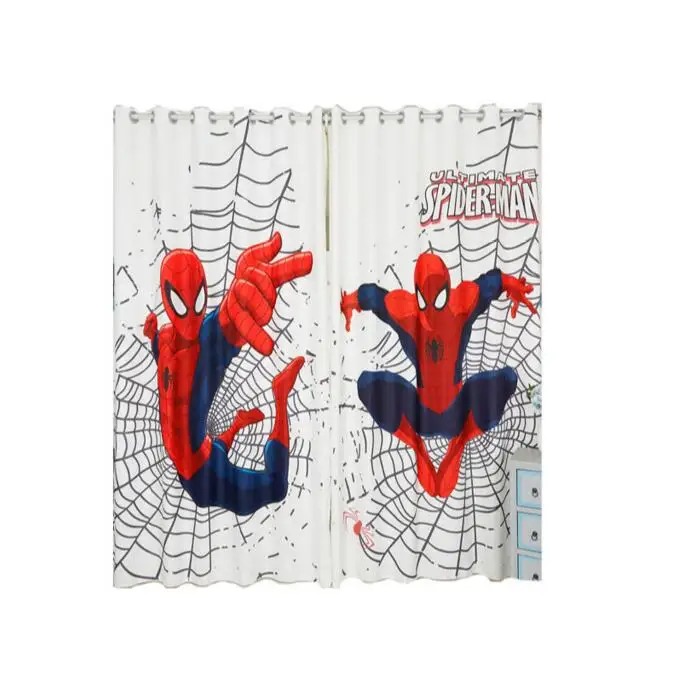 INS moderno Spiderman dibujos animados cortinas opacas para habitación de niños cortina impresa para niños dormitorio tratamiento ventana dormitorio drenaje INS moderno Spiderman dibujos animados cortinas opacas para habitación de niños cortina impresa para niños dormitorio tratamiento ventana dormitorio drenaje