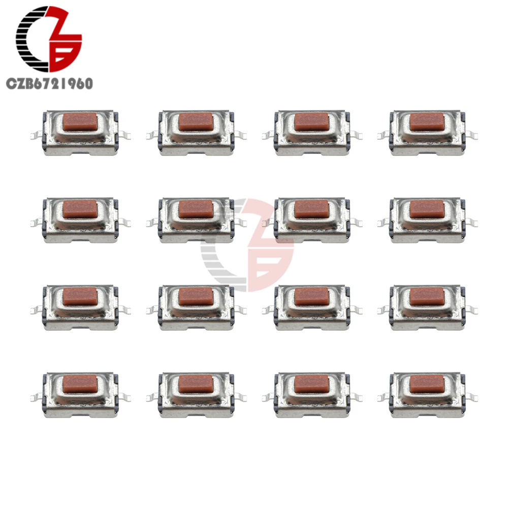 50pcs 6x6x2.5mm Tactile Push Button Switch Tact Switch Micro Switch 4 Pin SMD