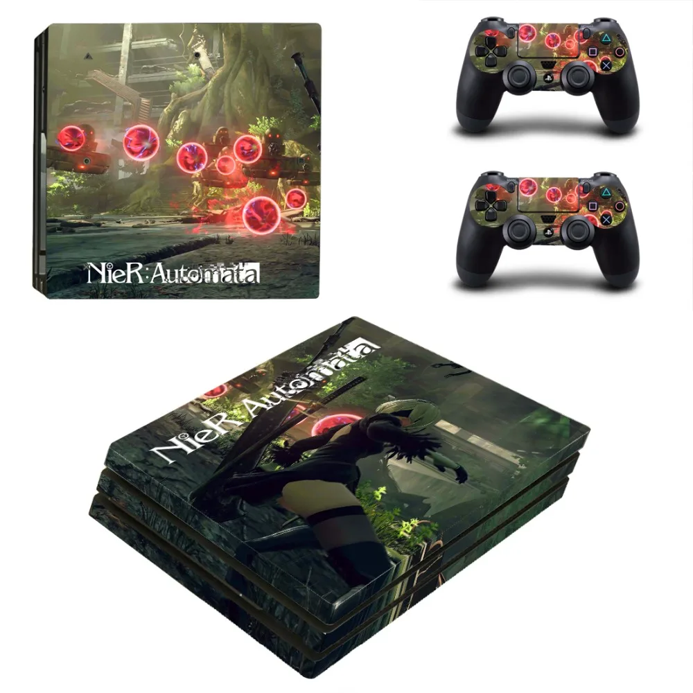 NieR Automata PS4 Pro наклейка на кожу Виниловая для Sony Playstation 4 консоль и 2 контроллера